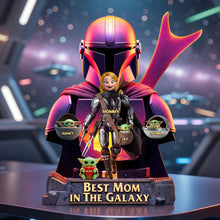 Load image into Gallery viewer, Best Mom in the Galaxy - Personalized Warrior Mom Acrylic Plaque Shaped Plaques PopCulturePrints
