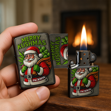 Load image into Gallery viewer, Merry Kushmas Lighter - Personalized Christmas Gift for Stoners Lighter PopCulturePrints
