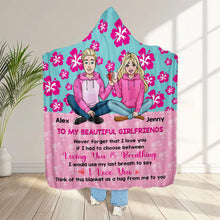Load image into Gallery viewer, Personalized Wearable Blanket Hoodie for Couples - Perfect Gift for Girlfriends Blanket PopCulturePrints
