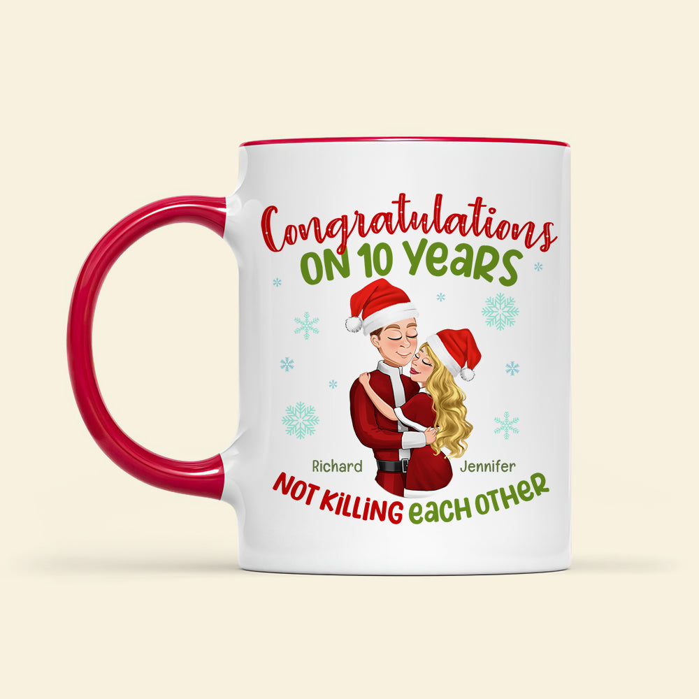 Personalized Funny Couple Anniversary Mug | Custom Years | Valentine's Day Gifts Coffee Mug PopCulturePrints