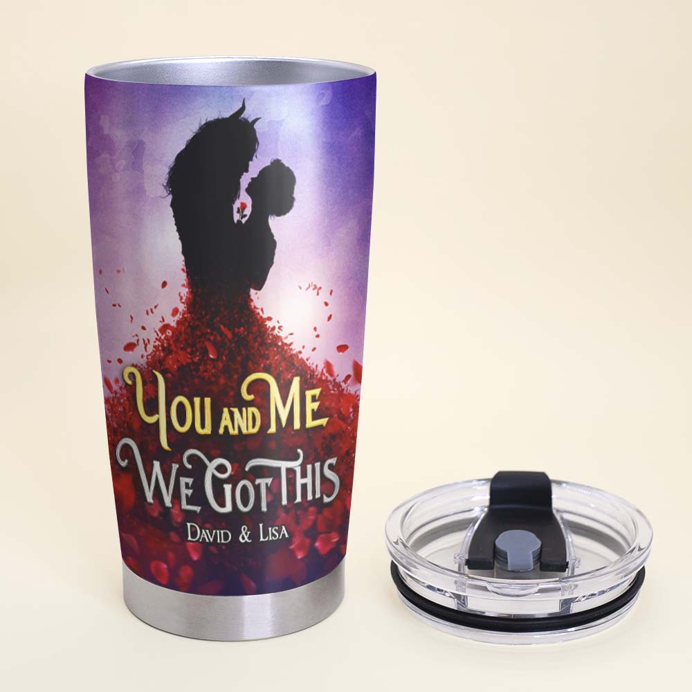 Magic Couple Personalized Tumbler - Unique You & Me Design for Valentine's Day Gifts Tumbler Cup PopCulturePrints