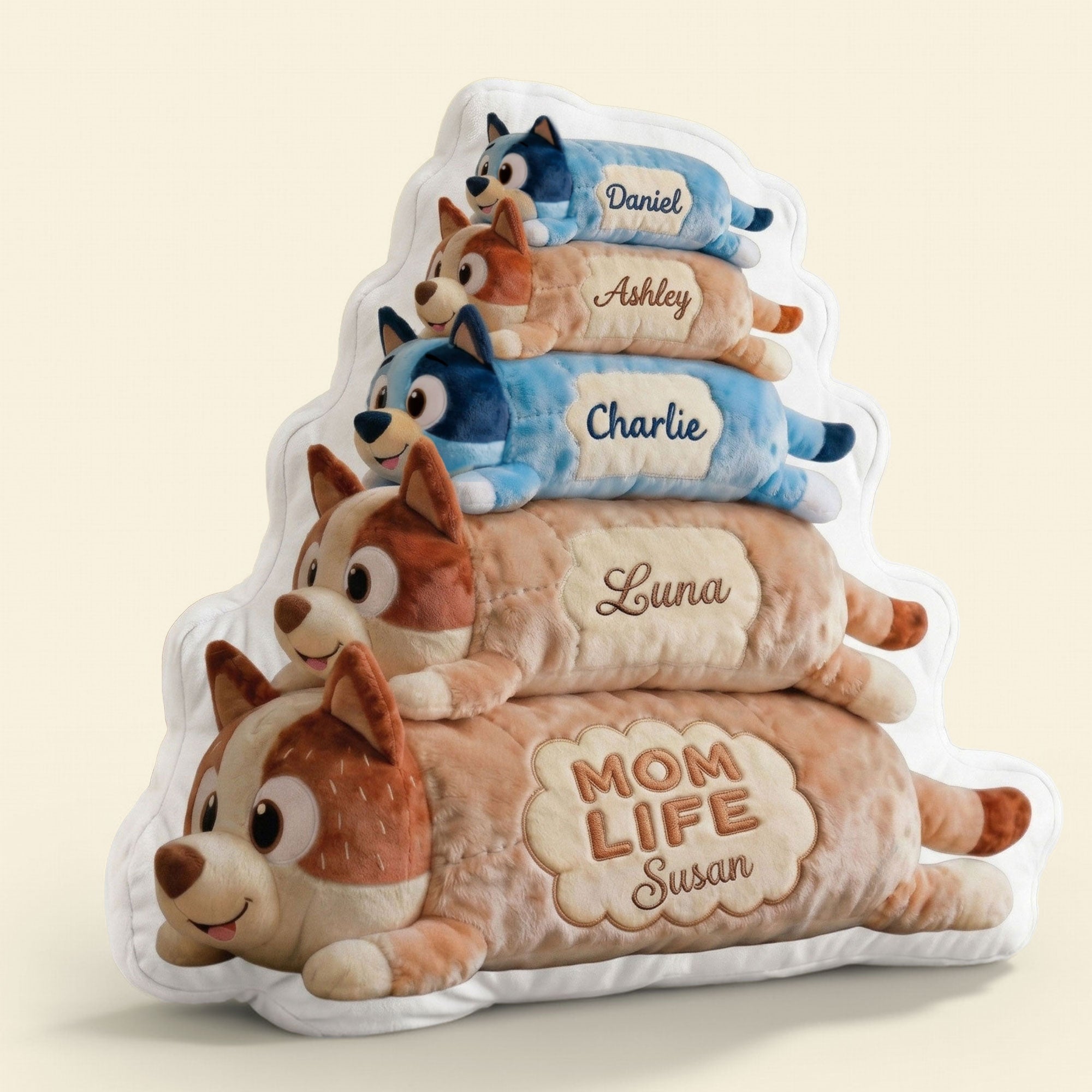 “Cuddle Up With Love” – Fun Play With Mom Custom Shape Pillow - Personalized Gift for Mom, Grandma, and Loved Ones Pillow PopCulturePrints