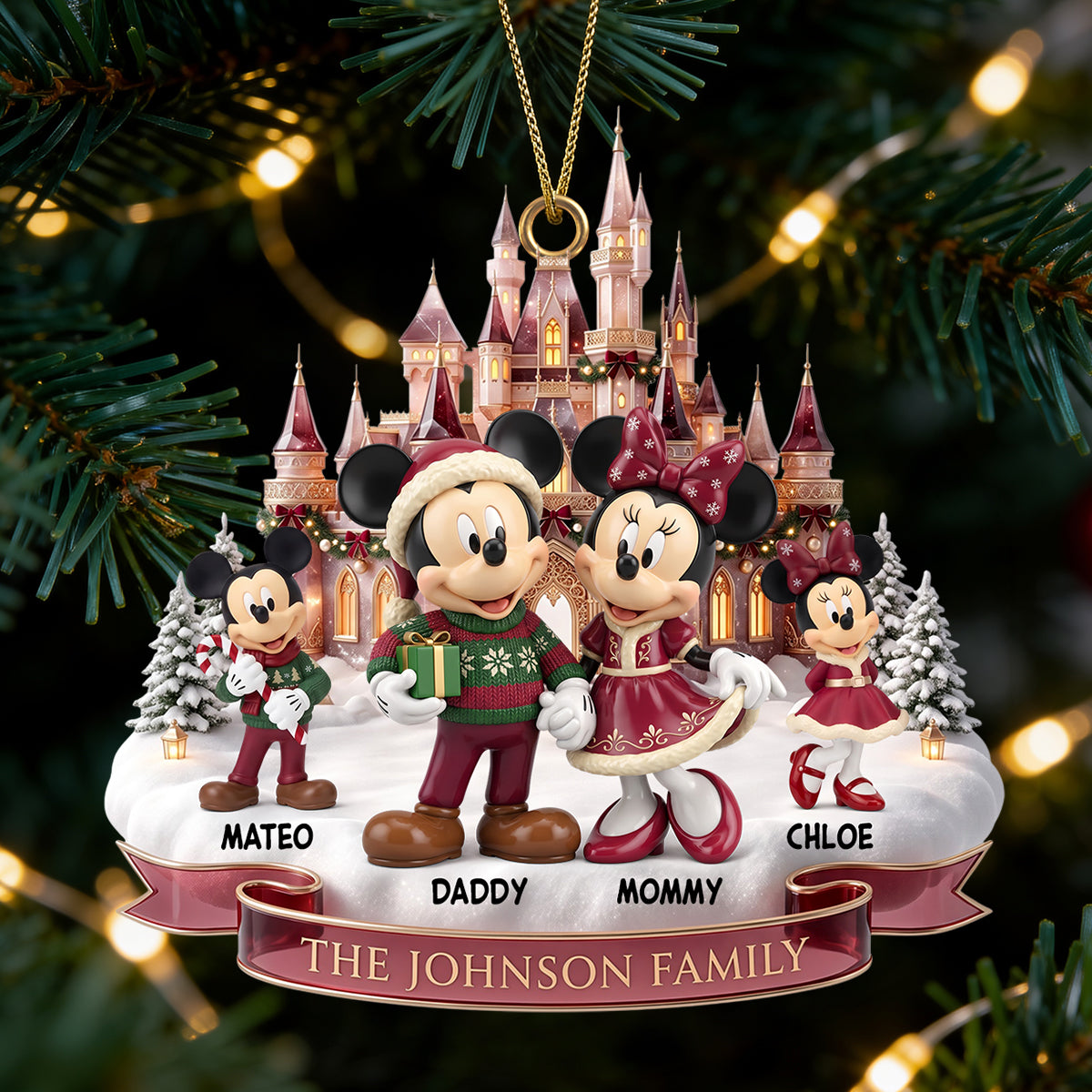 Cozy Christmas Family Ornament - Personalized Holiday Gift for Loved Ones