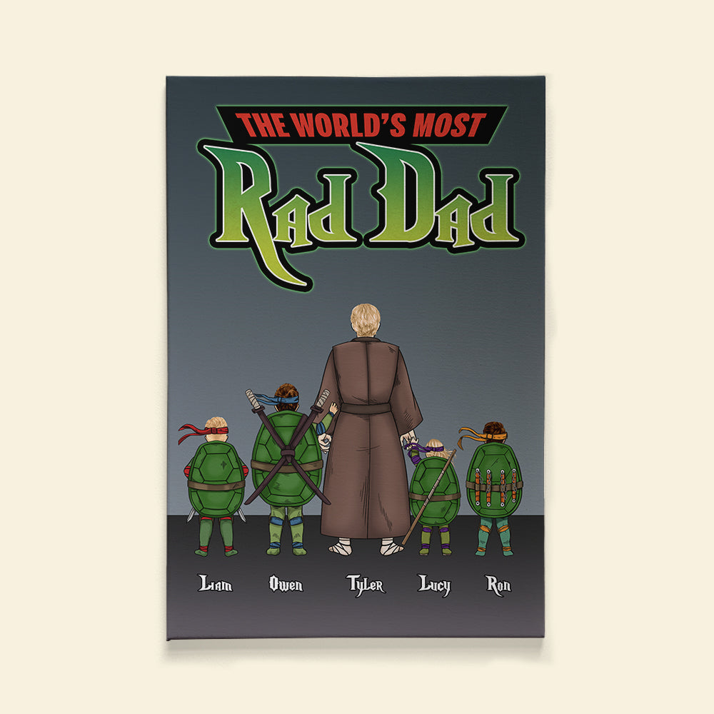 Turtle Power Father Personalized Keychain Poster & Canvas PopCulturePrints