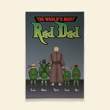 Load image into Gallery viewer, Turtle Power Father Personalized Keychain Poster &amp; Canvas PopCulturePrints
