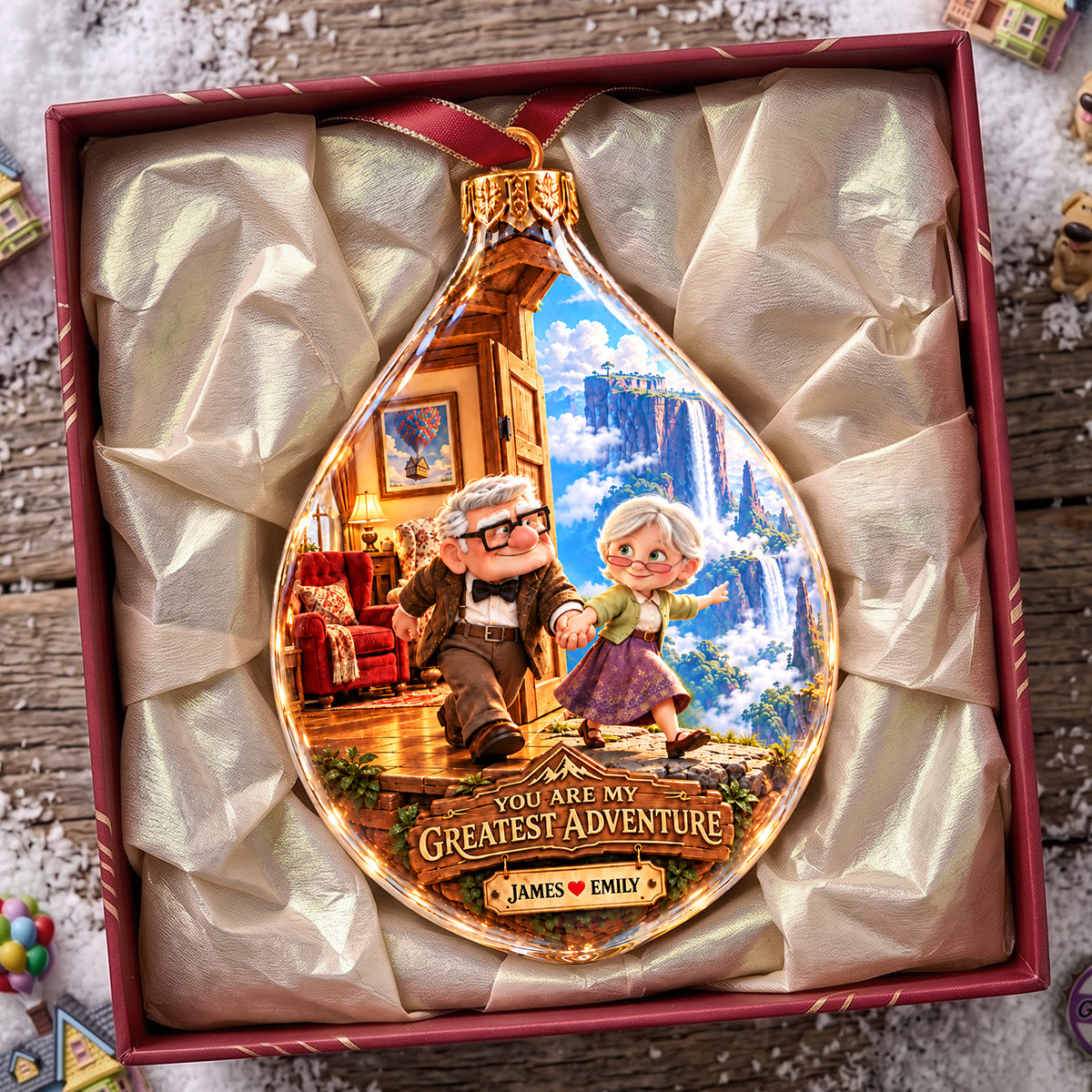 You Are My Greatest Adventure Christmas Ornament - Personalized Gifts For Couple 04hata131026 Ornament PopCulturePrints