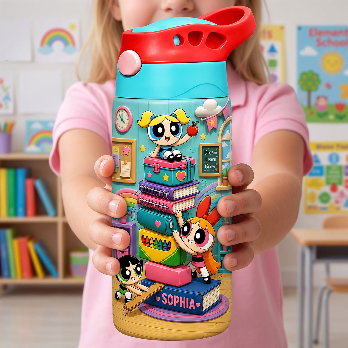 Dream, Learn, Grow - Personalized Kid Tumbler for Back to School
