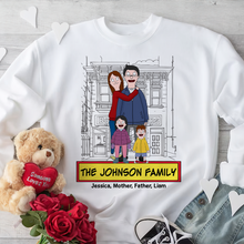 Load image into Gallery viewer, Personalized Cartoon Family Sweatshirt - Custom Family Gift Shirts PopCulturePrints
