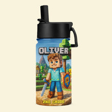 Load image into Gallery viewer, &quot;Unleash Your Inner Hero!&quot; - Personalized Pixel Adventure Kid Tumbler - Custom Gift for Boys and Girls Tumbler Cup PopCulturePrints

