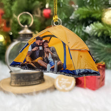 Load image into Gallery viewer, Personalized Camping Couple Ornament – Custom Photo Gift Ornament PopCulturePrints
