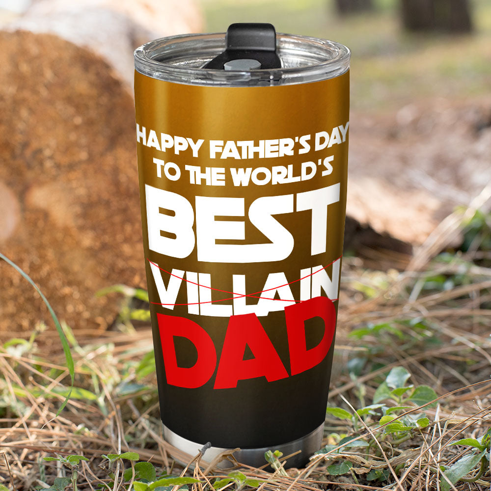 Custom 'Best Villain Dad' Father's Day Tumbler