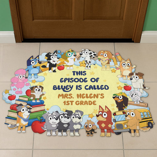 Cute Teacher Doormat - Personalized Gift for Teachers and Educators Doormat PopCulturePrints