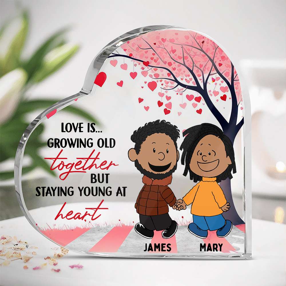 Personalized Heart Plaque for Couples - Custom Names & Message Shaped Plaques PopCulturePrints