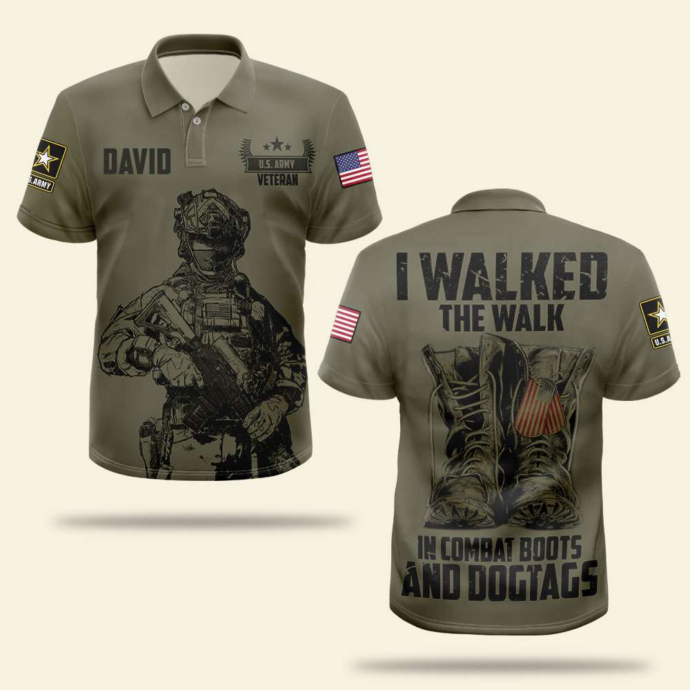 Personalized Military Veteran T-Shirt - I Walked The Walk