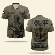 Load image into Gallery viewer, Personalized Military Veteran T-Shirt - I Walked The Walk
