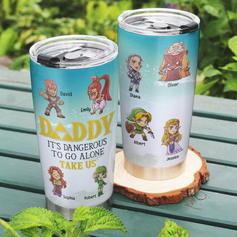 Personalized Daddy Take Us Adventure Tumbler - 20oz