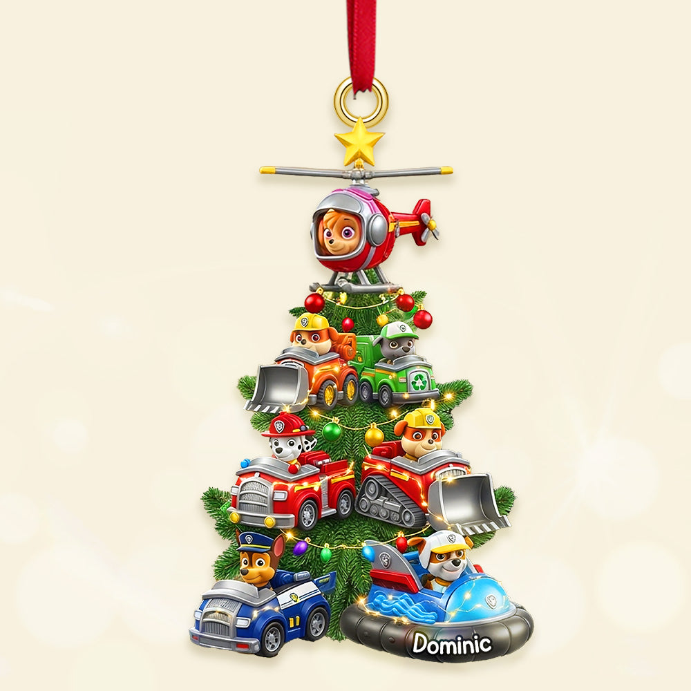 "Celebrate Christmas with Cute Animals - Personalized Acrylic Ornament" Ornament PopCulturePrints