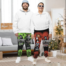Load image into Gallery viewer, Personalized Nightmare King &amp; Queen Sweatpants for Couples | Custom Valentine's Day Gifts Shorts and Pants PopCulturePrints
