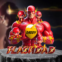 Load image into Gallery viewer, “DAD: The Real Superhero” - Custom Red Hero Dad Plaque - Perfect Personalized Gift for Dad, Grandpa, or Special Self Shaped Plaques PopCulturePrints

