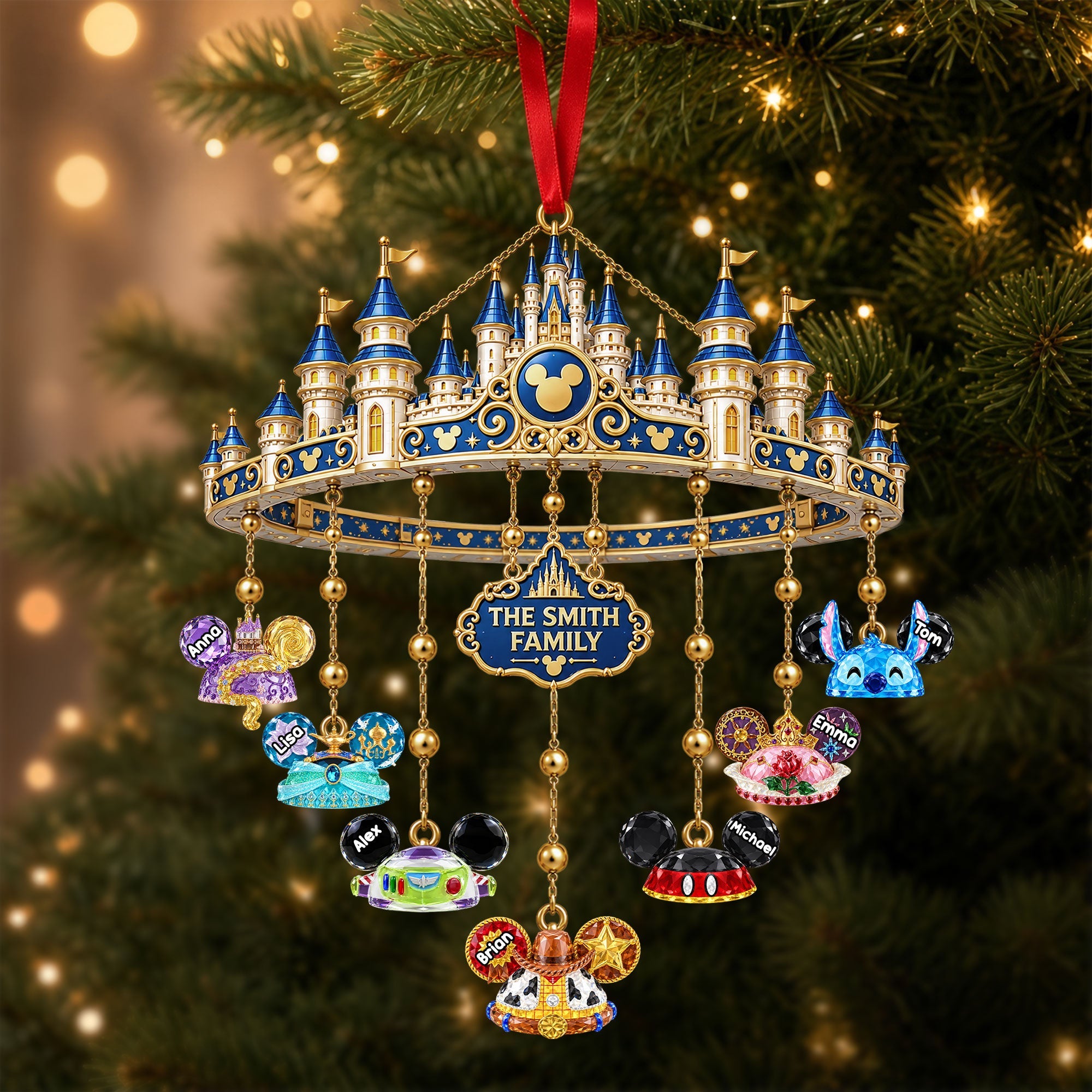 Celebrate Family Moments - Lovely Characters Acrylic Ornament | Personalized Gifts Ornament PopCulturePrints