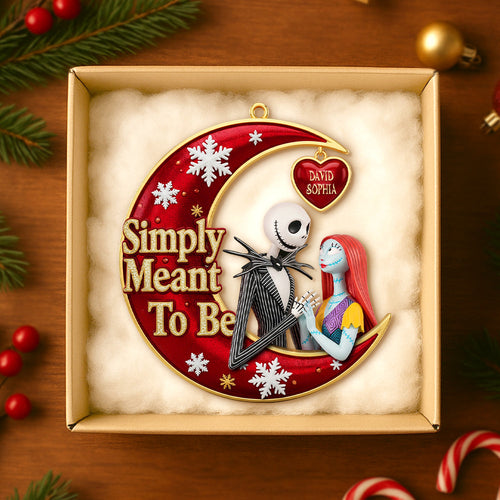 Simply Meant to Be - Personalized Christmas Acrylic Ornament for Couples Ornament PopCulturePrints