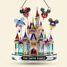 Load image into Gallery viewer, “Create Magical Memories” - Childhood Balloon Castle Suncatcher - Personalized Gifts for Family Ornament PopCulturePrints
