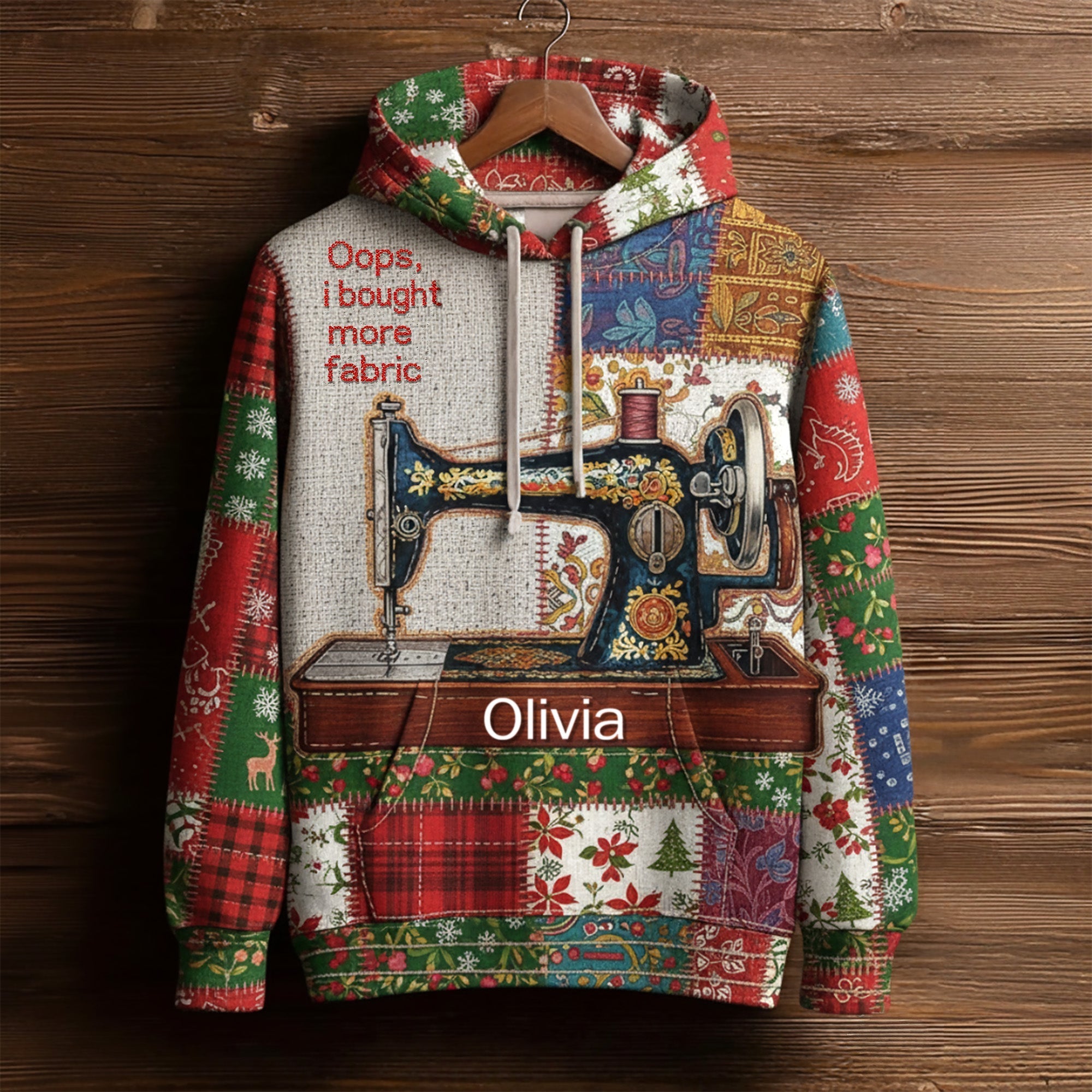 "Oops, I Bought More Fabric" - Personalized 3D Hoodie for Sewing Lovers AOP Products PopCulturePrints