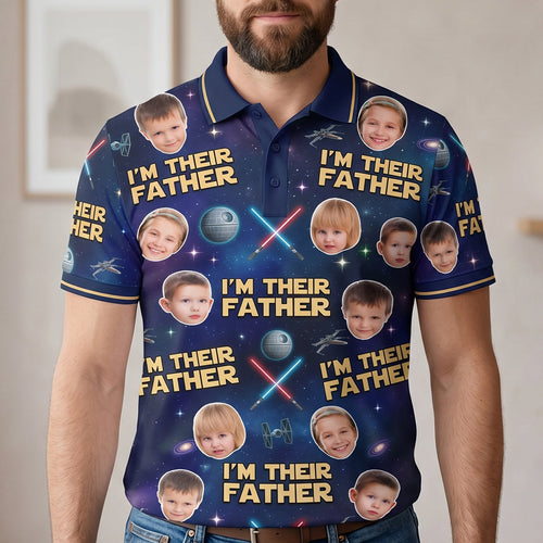 I'm Their Father Polo Shirt - Personalized Gift for Dads and Grandpas Polo Shirts PopCulturePrints