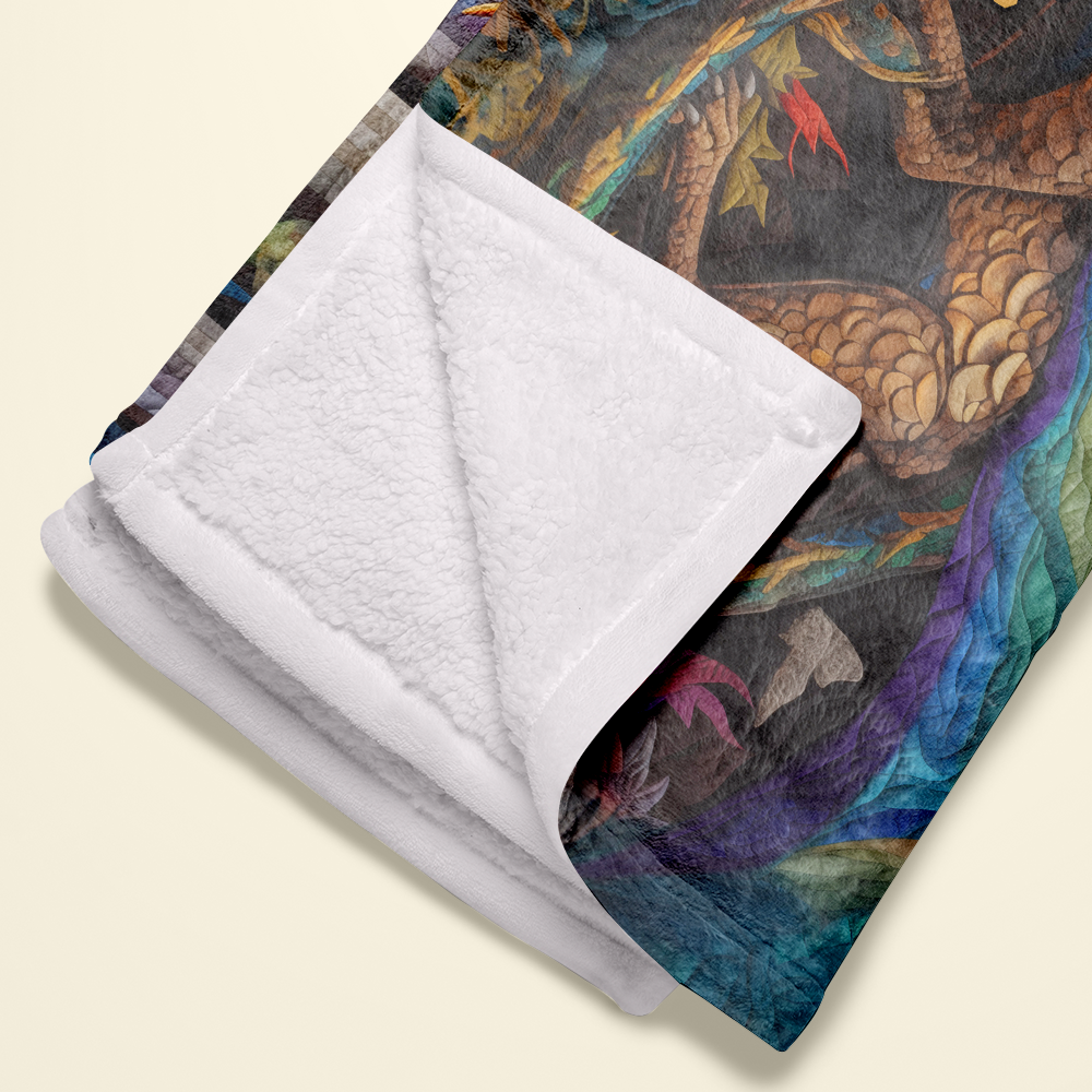 Personalized LGBT Pride Dragon Blanket