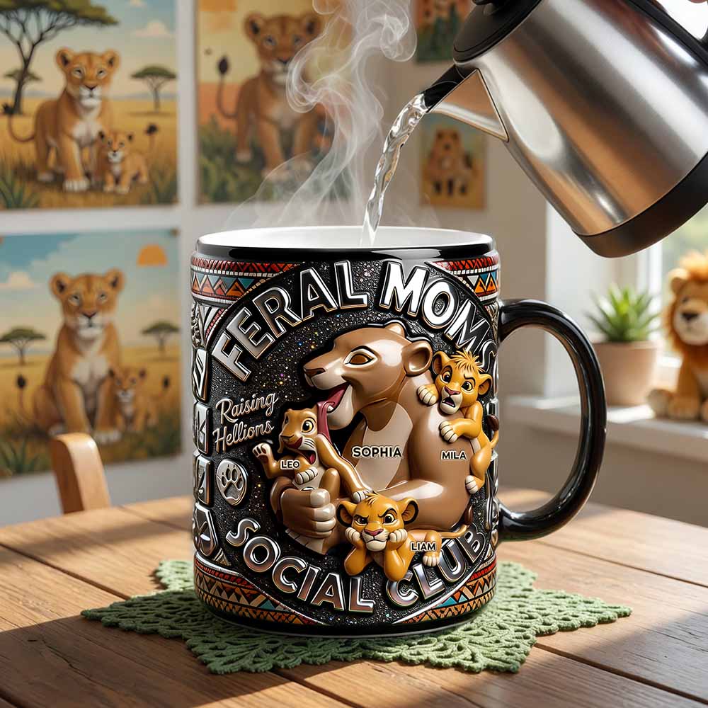 Feral Moms Social Club - Personalized Magic Mug for Loving Moms Coffee Mug PopCulturePrints