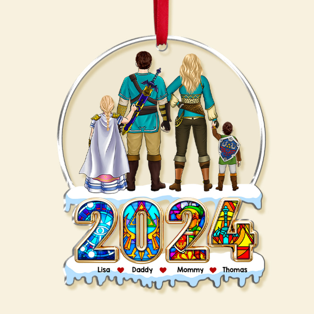2024 Personalized Family Adventure Acrylic Ornament Ornament PopCulturePrints