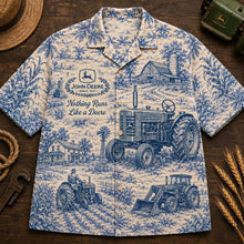 Load image into Gallery viewer, Nothing Runs Like a Deere - Farm Life Toile de Jouy Hawaiian Shirt - Personalized Gifts for Farmers
