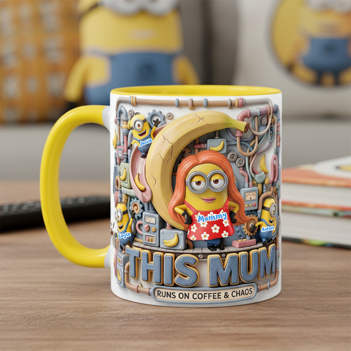 “This Mum Runs on Coffee & Chaos” - Personalized Mug for Mom, Grandma, and More! Coffee Mug PopCulturePrints