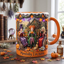 Load image into Gallery viewer, Chilling Sipping Witch Sisters Accent Mug - A Magical Personalized Gift for Witch Lovers Coffee Mug PopCulturePrints
