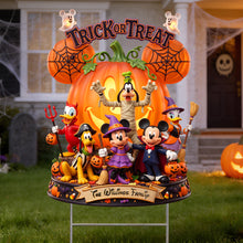 Load image into Gallery viewer, Spooktacular Family Fun: Trick Or Treat Spooky Yard Sign - Personalized Halloween Gift
