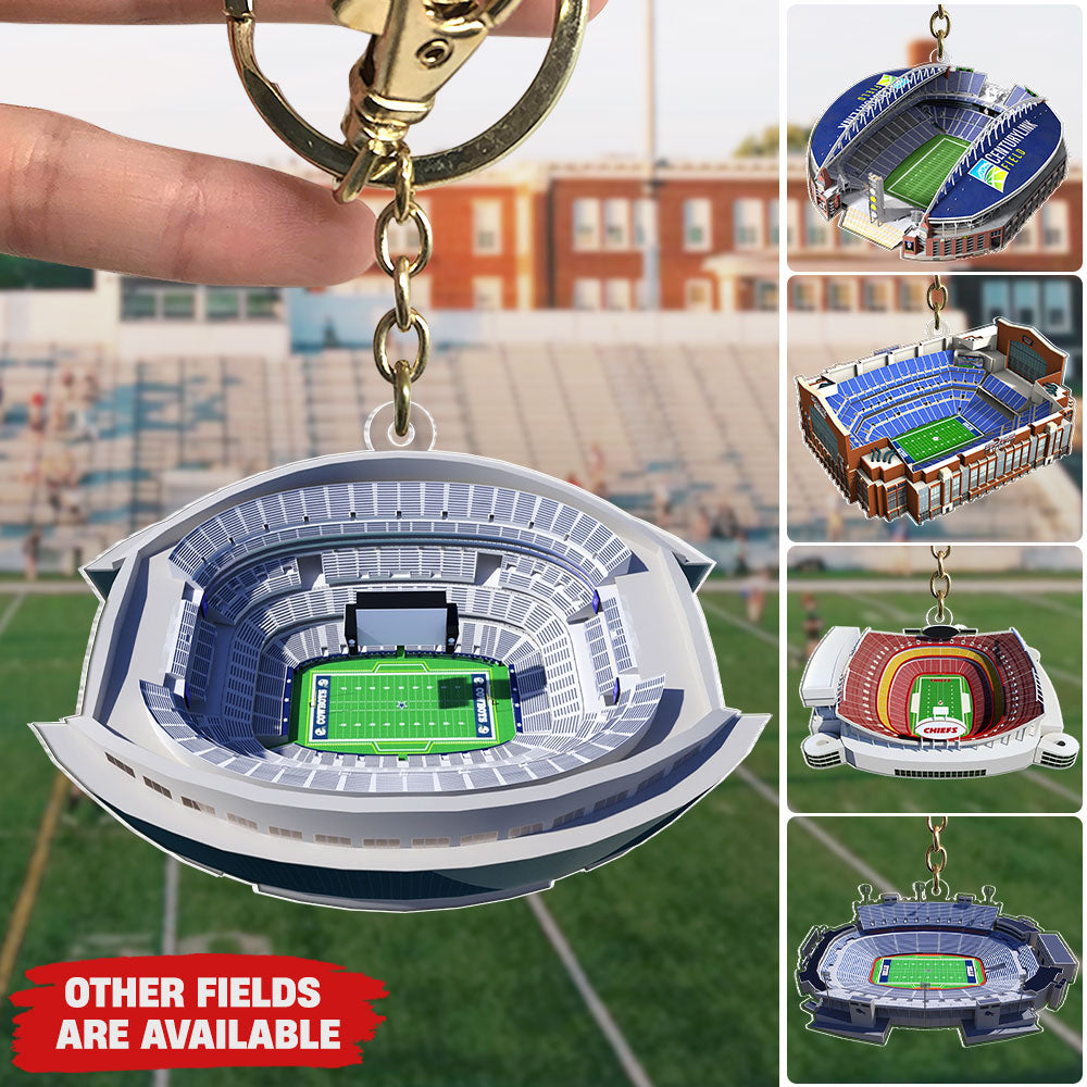 3D American Football Stadium Keychain - Gifts for Football Fans