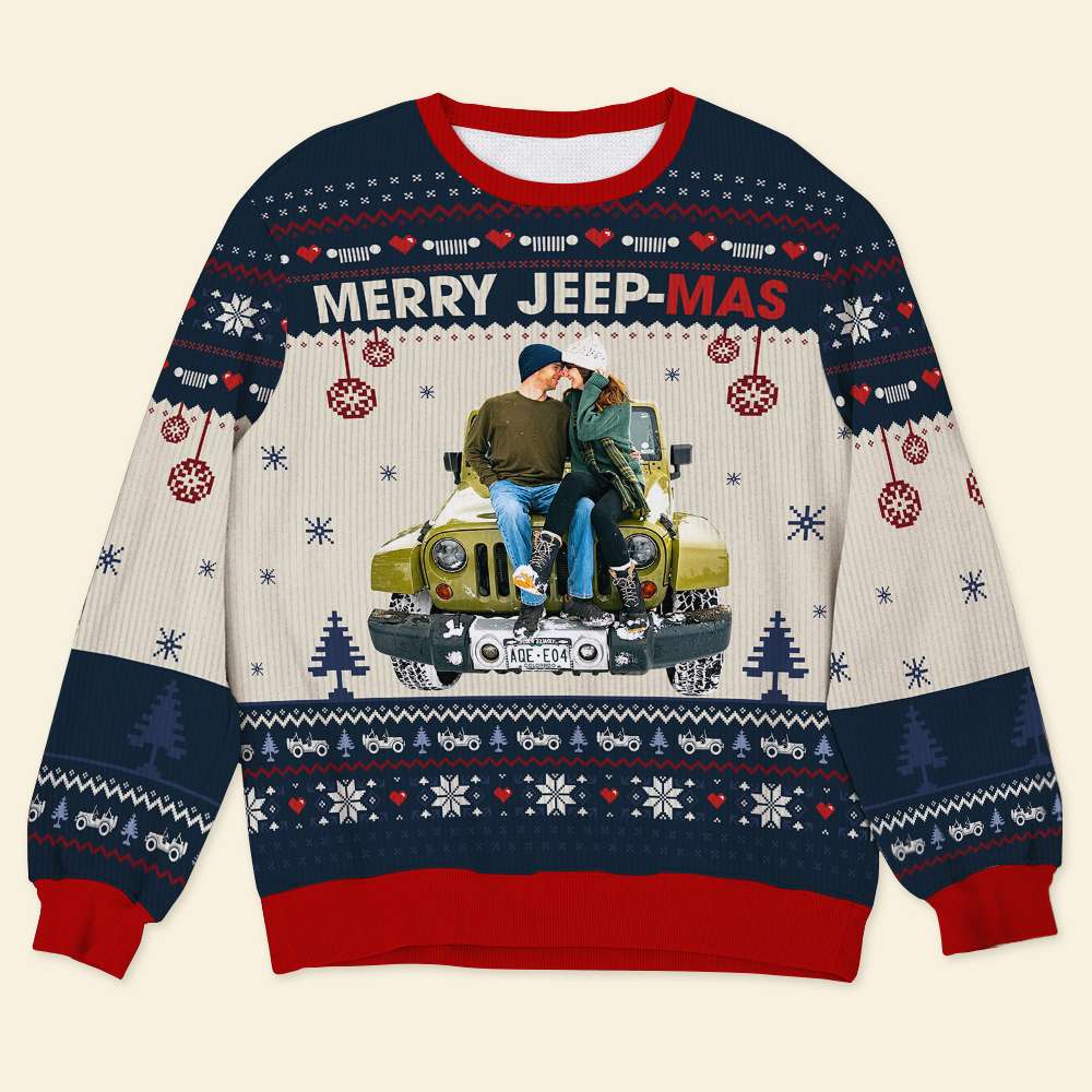 Custom Christmas Photo Sweater - Off-Road Adventure