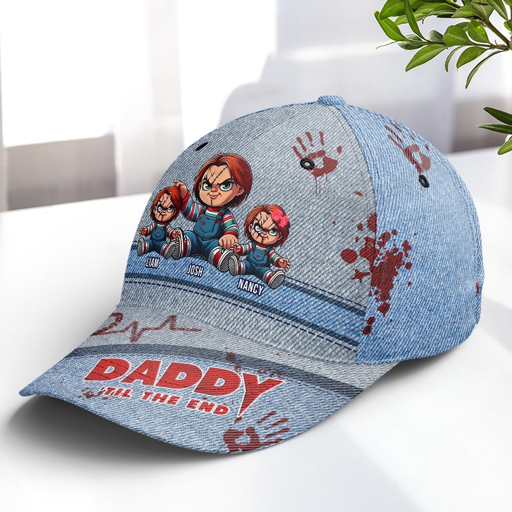 Personalized Classic Cap for Dad - Horror Movie Theme