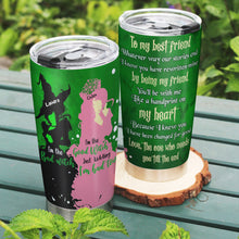 Load image into Gallery viewer, Personalized Best Friend Tumbler - Wicked Besties Design Tumbler Cup PopCulturePrints
