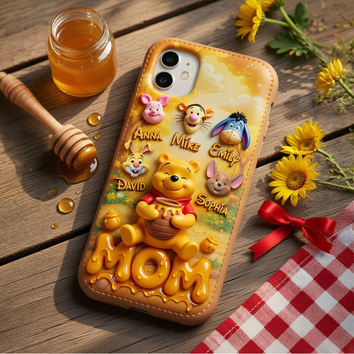 “Sweet Moments with Honey Bear” - Personalized Phone Case for Moms and Grandmas Phone Case PopCulturePrints