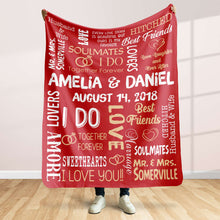 Load image into Gallery viewer, Personalized Soulmate Blanket for Couples - Custom Couple Gift Blanket PopCulturePrints
