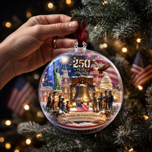 Load image into Gallery viewer, Celebrate Freedom with Our Glory Year Acrylic Christmas Ornament - Personalized Gifts for Patriots
