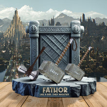 Load image into Gallery viewer, Fathor Quote Plaque - Personalized Gifts for Dad Shaped Plaques PopCulturePrints
