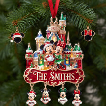 Load image into Gallery viewer, "Gather 'Round the Snow Castle - A Family Keepsake for Christmas" - Personalized Family Ornament - Gift for Parents, Grandparents, and Loved Ones
