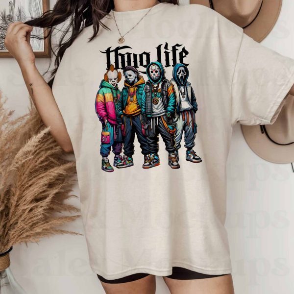 Horror Fan Halloween Thug Life T-Shirt