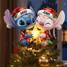 Load image into Gallery viewer, Together Forever: Personalized Acrylic Christmas Tree Topper - Custom Gift for Couples and Loved Ones Ornament PopCulturePrints
