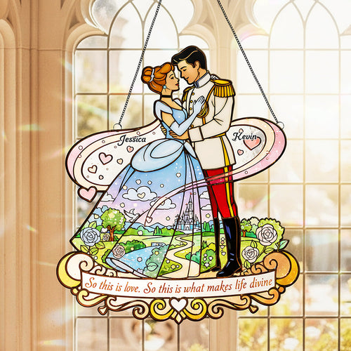 So This Is Love: Personalized Dancing Couple Suncatcher Ornament - Unique Gift for Couples Ornament PopCulturePrints