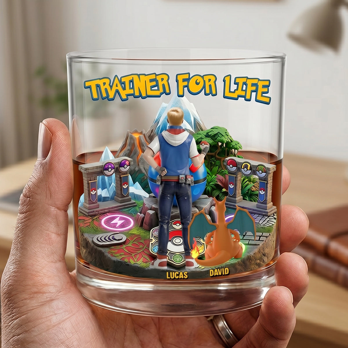 Trainer For Life - Personalized Round Glass for Anime Lovers Glass PopCulturePrints
