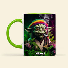 Load image into Gallery viewer, Personalized Rasta Jedi Weed Lover Coffee Mug Coffee Mug PopCulturePrints
