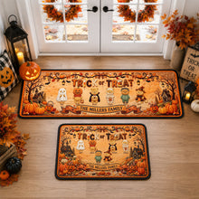 Load image into Gallery viewer, “Trick or Treat Together” - Personalized Halloween Family Runner Rug
